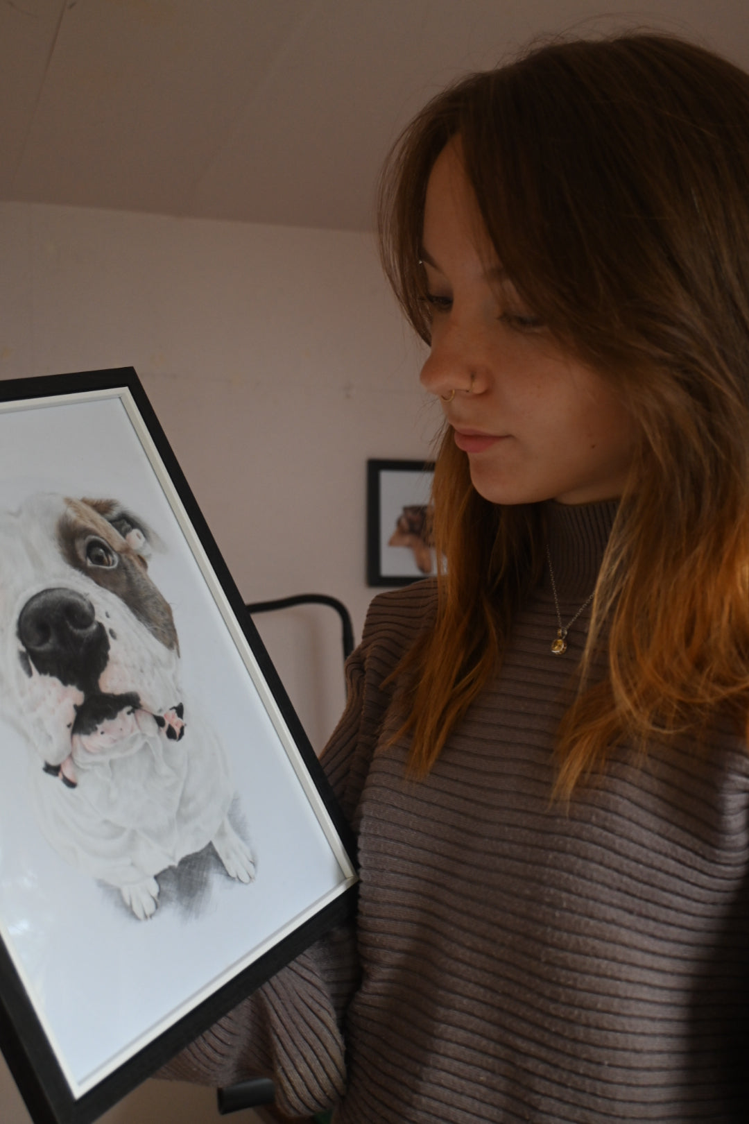 Custom Coloured Pet Portrait | Hand-Drawn Pencil Drawing - 🤎Orders will reopen in November 2026🤎Sign up to the waitlist to get notified when orders reopen!