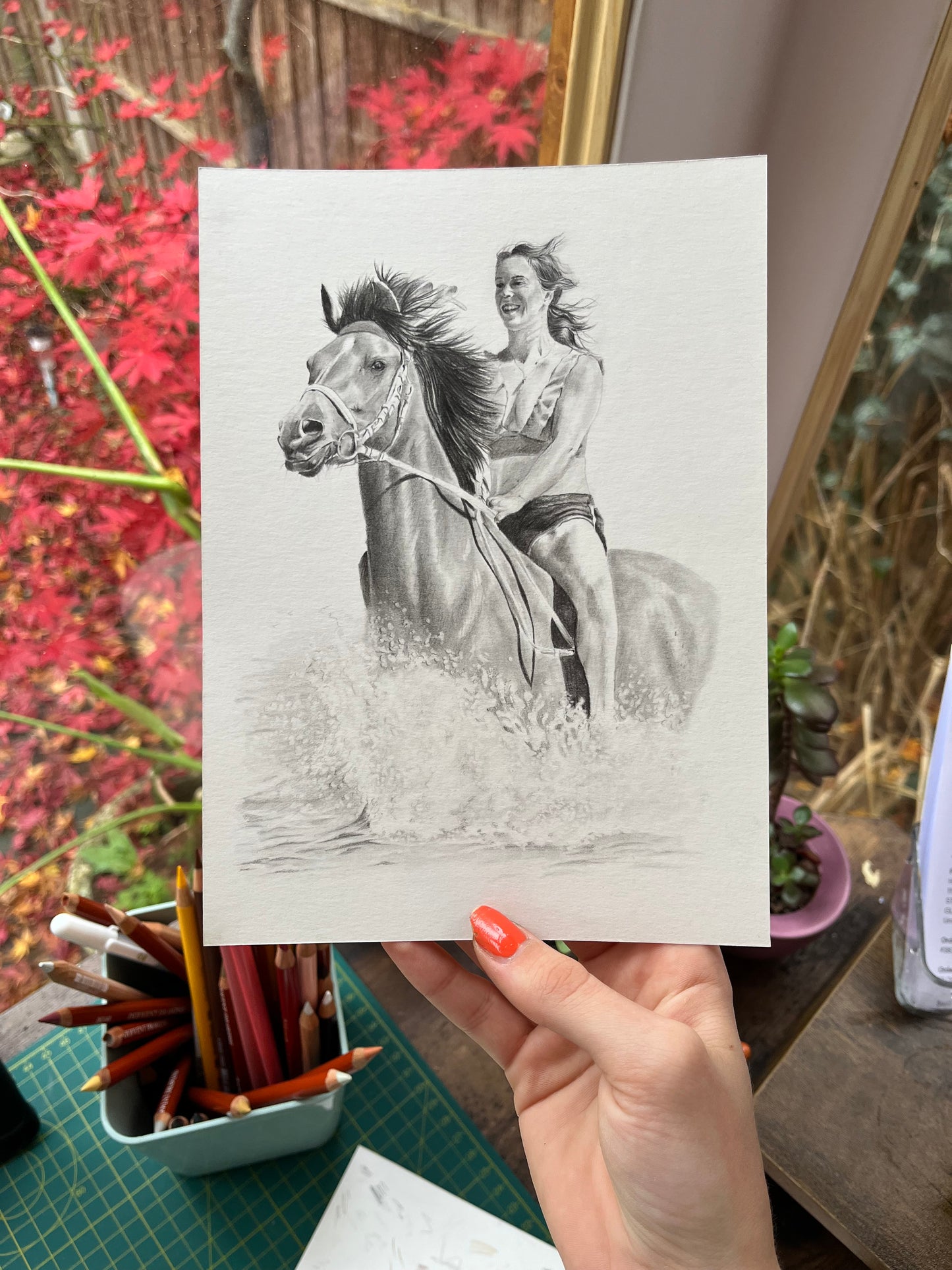 Custom Graphite Pet Portrait | Hand-Drawn Pencil Drawing